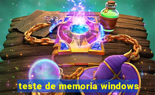 teste de memoria windows