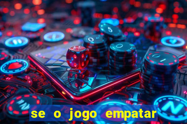 se o jogo empatar hoje quem ganha